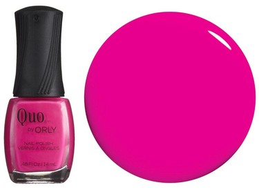Why not enjoy a Summer Fling with Quo by ORLY? The vibrant hue is part of six new shades this season. Find it exclusively at Shoppers Drug Mart for $10.