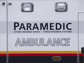 OTTAWA ONT., APRIL 1, 2013--STOCK PIX FOR FILES--Ambulance, Paramedic, Ottawa Paramedic Service (Patt McGrath/Ottawa Citizen) CITY standalone  ASSIGNMENT #112495 SAXO--NOT ENTERED VIDEO--NO