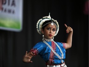 A dancer performs at the third annual Festival of India, Aug. 9, 2014.