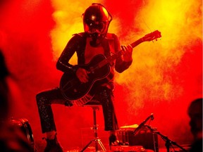 Bob Log III, the quirky one-man ban/guitarist who performs wearing a space helmet, is at  Zaphod Beeblebrox on Aug. 14, 2014.