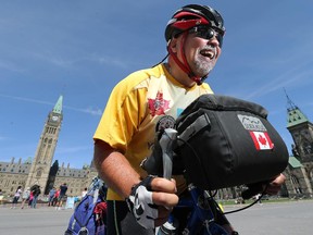 Martin Spriggs said his four-month tour across Canada was borne out of the deaths of two friends, both veterans, by suicide last year.