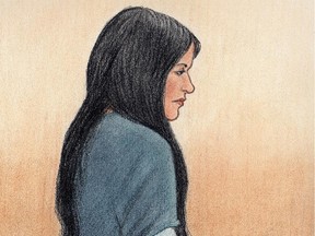 Courtroom sketch of Gurpreet Ronald at the Ottawa Court House on April 9, 2014. Gurpreet Ronald charged with 1st-degree murder in the death of Jagtar Gill.