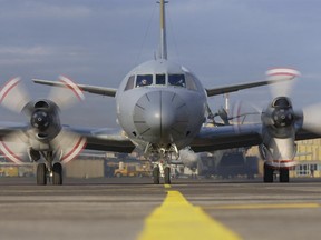 A Canadian Forces CP-140 Aurora maritime patrol aircraft.