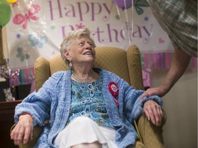 Eva Hutton celebrated her 100th birthday Saturday at the Embassy West Senior Living Centre with friends and family.