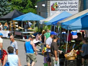 The Cumberland Farmers Market features about 30 vendors most Saturday mornings.