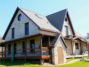 Steve Maxwell’s homestead house today, made from hand-quarried limestone and local beams.