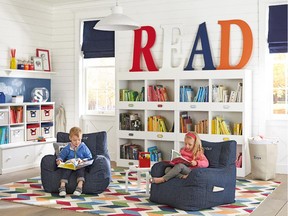 Cameron Library Cubby Bookcase and Oversized Harper Painted Letters at potterybarnkids.ca.