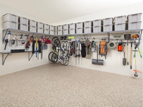 Get as much as you can off the floor. Your garage has much more wall space than it does floor space.