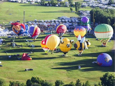 Hot air balloons prepare to launch in Gatineau Friday, August 29, 2014. The 27th Gatineau Hot Air Balloon Festival got under way Friday and runs for five days.