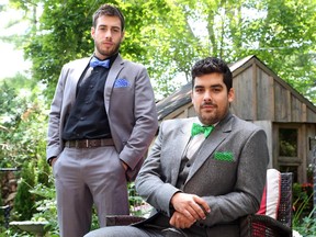The bow tie is regaining ground as a signature accessory, say High Tide Bow Ties founders Mackenzie King (sitting) and Matthew White.