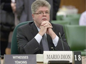 Integrity Commissioner Mario Dion is shown at a House of Commons committee hearing in  2011.
