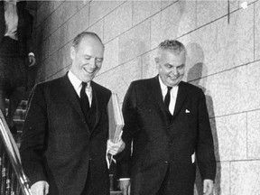 Mitchell Sharp and John Diefenbaker.