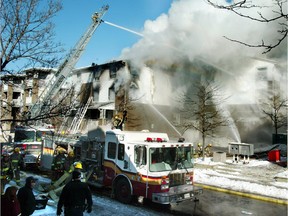 Five Ottawa firefighters were injured battling this treacherous 2007 fire in two four-storey townhouse complexes on Forward Avenue.
