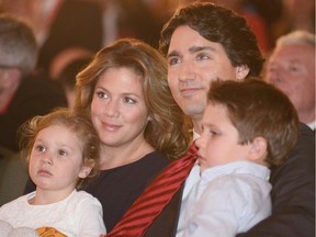Justin Trudeau and his family in 2013.