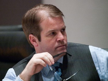 Councillor Peter Hume during the public delegation portion of a Special Ottawa City Council meeting to address the proposed 2010 City budget at City Hall on January 25, 2010.