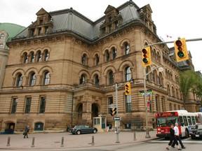 The Langevin block at the corner of Elgin and Wellington streets, home of the Prime Minister's Office.