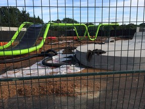 Two days after Lansdowne's grand opening, its playground and skate park have been closed for more work.