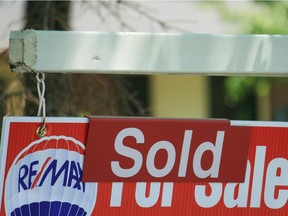The New Housing Price Index reports that prices in Regina increased 58 per cent over the last six years, which is the highest increase among 21 metropolitan areas surveyed nationwide.    (A house "sold" sign in Oakville, Ont., Monday, July 23, 2012. The Canadian Real Estate Association says national home sales edged down 1.7 per cent month over month in November and were back where they stood in August.
