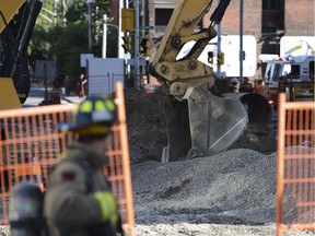 Site of the gas leak on Cumberland st. and Rideau st. on Tuesday,  Aug. 20, 2014.