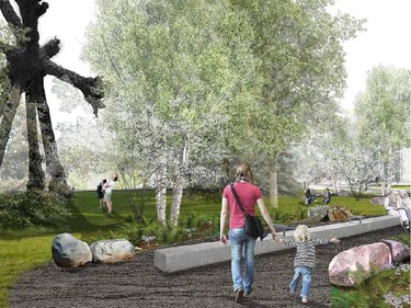 One of six final designs of the National Memorial to Victims of Communism. Team Plant: Team PLANT: Lisa Rapoport, architect; Anna Passakas and Radoslaw
    Kudlinski of Blue Republic, artists; Eric Beck Rubin, historian (all
    from Toronto, Ontario)