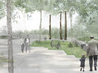 One of six final designs of the National Memorial to Victims of Communism. Team North:  Alissa North, landscape architect; Peter North, landscape
    architect; and Scott Eunson, artist (all from Toronto, Ontario)