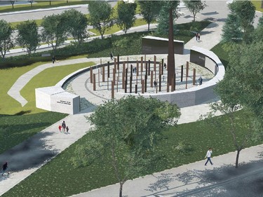 Team Moskaliuk's design for Victims of Communism memorial: Wiktor Moskaliuk, architect (Markham, Ontario); Larysa
    Kurylas, artist (Washington, D.C.); Roger Courtenay, landscape architect
    (Markham, Ontario)