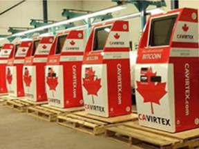 Cavirtex Bitcoin ATMs await delivery.