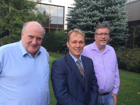 From left, Niall Gallagher, Martello CTO and co-founder; Bruce Linton, CEO; and
Doug Bellinger, vice-president product development.