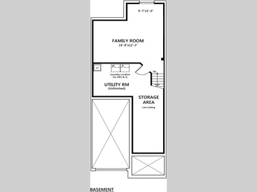 Basement plan of the Eton.