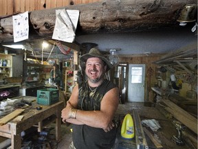 Denis Tremblay is known around the village of Wakefield as a real character. The owner of Boiserie Du Ruisseau /Wakefield Wood Works, makes unique furniture from reclaimed barn board, tin and many other objects.