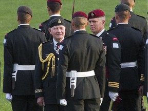David Johnston, Governor General and Commander-in-Chief of Canada, reviewed the Princess Patricia's Canadian Light Infantry (PPCLI), and the Royal 22e Régiment (R22eR), Sept 19, during the Sunset Ceremony on the lawns of Parliament Hill.