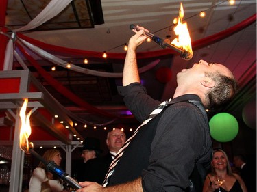 A fire-eating Brian Wilson was part of the circus-themed entertainment at the 2nd annual Abracadabra: A Night of Magic and Medicine Gala held by U of O's Faculty of Medicine on Saturday, Sept. 27, 2014, at the Westin Ottawa.