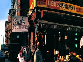 Detail from the cover of the Beastie Boys' classic album Paul's Boutique, now reimagined by DJs Cheebah, Food and Moneyshot.