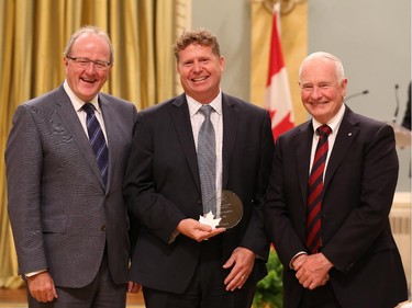 Andrew Campbell receives on behalf of his team, the 2014 Public Service Award of Excellence for Special Recognition. The recent discovery of one of Franklin's ships is truly an amazing and inspiring example of the federal public service at its best. Close to 200 individuals from 7 federal departments worked as one team, with one vision and one voice, sharing the passion and leadership with numerous external partners, including the Government of Nunavut. British Franklin expert William Battersby called the finding on the bed of the Victoria Strait "the biggest archeological discovery the world has seen since the opening of Tutankhamun's tomb almost 100 years ago." Through individual and group contributions, the members of this outstanding team of public servants have solved the greatest mystery of the Canadian Arctic and have helped unleash the Arctic's potential for current and future generations. Government partners for the 2014 Victoria Strait expedition include Parks Canada, Fisheries and Oceans Canada, the Canadian Coast Guard, the Royal Canadian Navy, Defence Research and Development Canada (DRDC – an agency of the Department of National Defence), Environment Canada, and the Canadian Space Agency, as well as the governments of Nunavut and Great Britain.