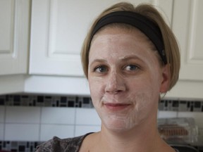 Ashley Corcoran, who has a five-year-old son and three-year-old daughter, experienced a yogurt facial mask.