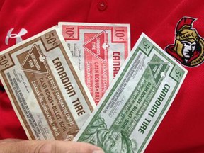 Canadian Tire money will be accepted at pre-season Senators games at the Canadian Tire Centre.