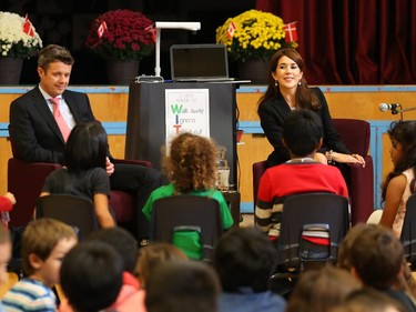 Centennial Public School in Ottawa welcomed their Royal Highnesses the Crown Prince and Crown Princess of Denmark on Wednesday, September 17, 2014.