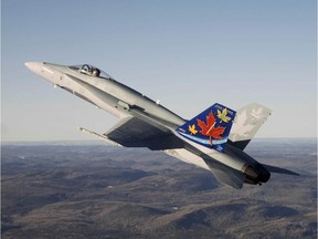 Canada's CF-18 in flight.
