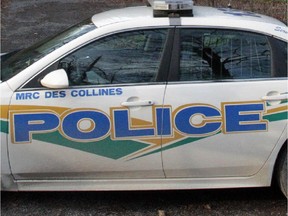 MRC des Collines police say Highway 105 is closed near Wakefield following a 'violent' head-on crash.