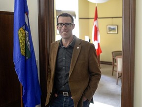 Conservative MP John Barlow is photographed in his office in Ottawa on Friday, September 12, 2014. Barlow will take his seat in the Commons for the first time on Monday.