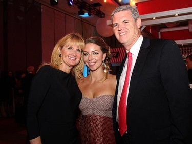 Courtney Rodriguez, marketing and communications coordinator for UofO's Faculty of Medicine, with her mother, Fran Gagnon and step-dad, John Jarvis, former GM of the Westin Hotel, where the faculty of medicine held its 2nd annual Abracadabra: A Night of Magic and Medicine Gala on Saturday, Sept. 27, 2014.