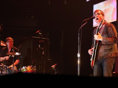 Dan Auerbach, right, and Patrick Carney, left, of The Black Keys, perform in support of their Turn Blue World Tour at Canadian Tire Centre on Wednesday, September 17, 2014.
