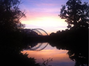 The Strandherd-Armstrong bridge is photographed recently at sunrise.