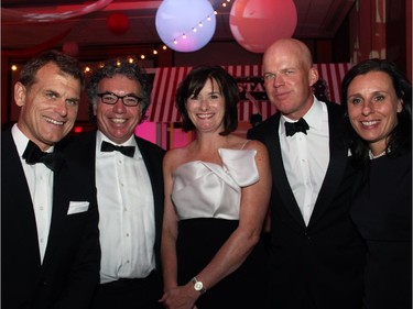 From left, Paul Moen, Dennis Laurin, Andrea Laurin, Phil von Finckenstein and Vanessa von Finckenstein at the 2nd annual gala hosted by the University of Ottawa's Faculty of Medicine on Saturday, Sept. 27, 2014, at the Westin Hotel.