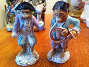 Porcelain monkey bands have been charming collectors for years. These German ones were likely made in the 1890s.