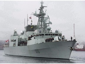 Halifax-class frigate returns from Op Artemis. DND photo.