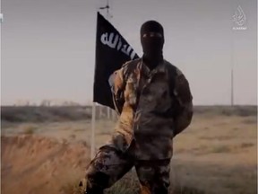 A screen grab of a video released by the Islamic State.