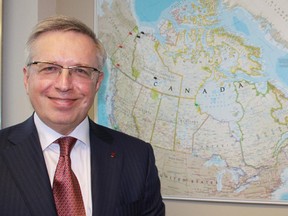 Konstantin Zhigalov , ambassador of Kazakhstan, at his office on Metcalfe Street.