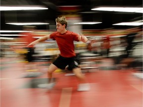 Ottawa Senators' Kyle Turris takes part in testing during the opening day of training camp in Ottawa .