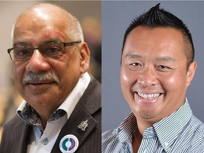 Coun. Shad Qadri, left, faced a challenge from David Lee, right, in Ottawa's Stittsville ward.